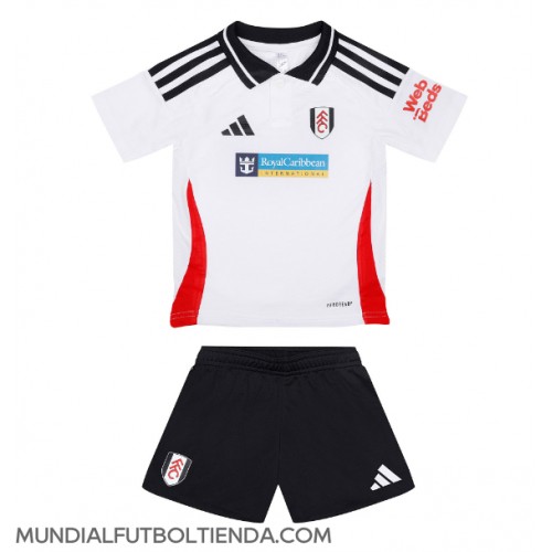 Camiseta Fulham Primera Equipación Replica 2024-25 para niños mangas cortas (+ Pantalones cortos)